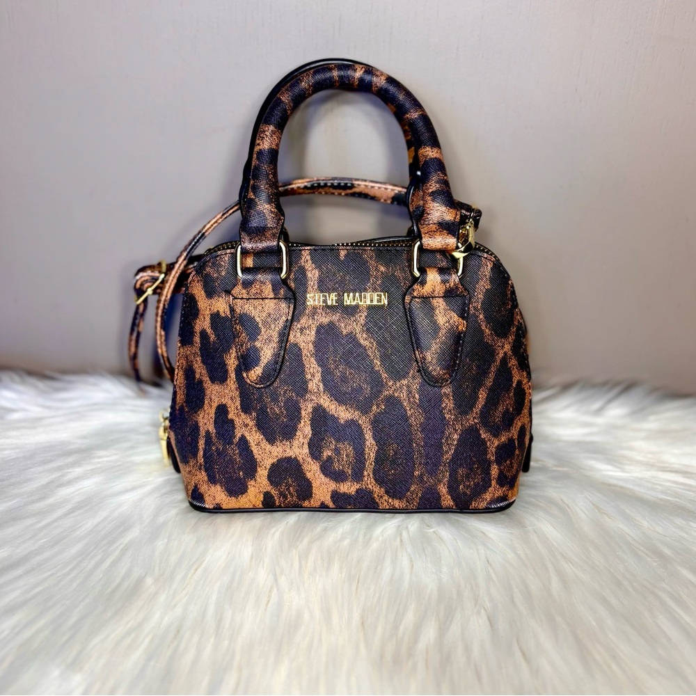 STEVE MADDEN Mini Leopard Satchel - Picture 2 of 7